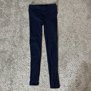 Lululemon Pants Womens 6 Navy Blue Swift Speed Tight Leggings Mesh Detail Yoga